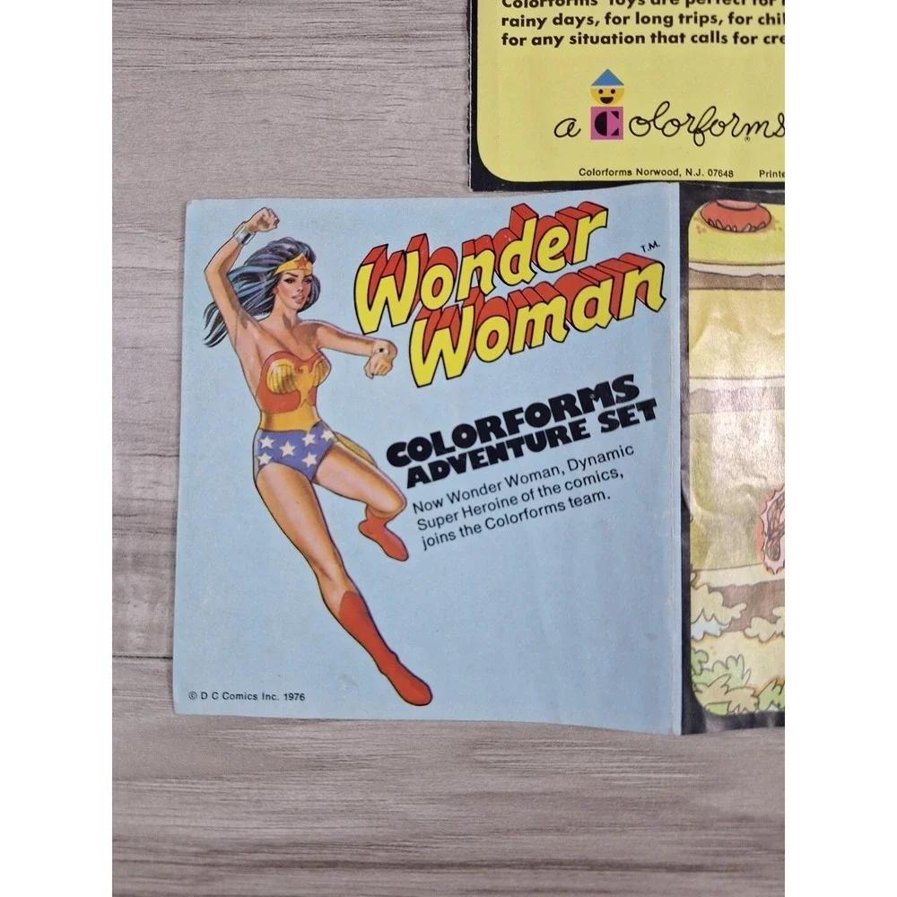 Wonder Woman Colorforms Adventure Set Vintage 1976 in Box DC Comics (Incomplete)